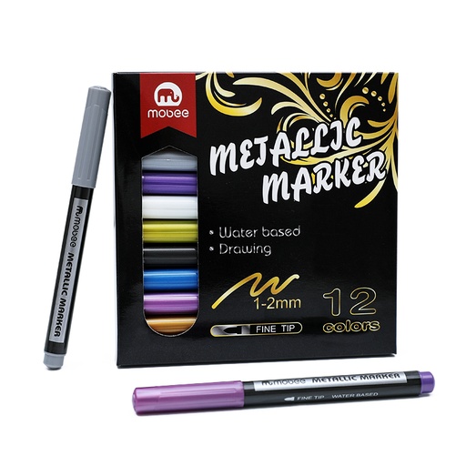 [92217] Marcador Metalizado MOBEE 12 color P-132