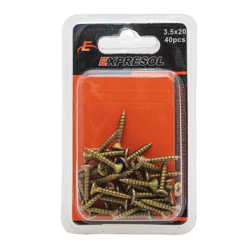 [88005] Paquete de tornillo 3.5*20mm 40 piezas  EXPRESOL