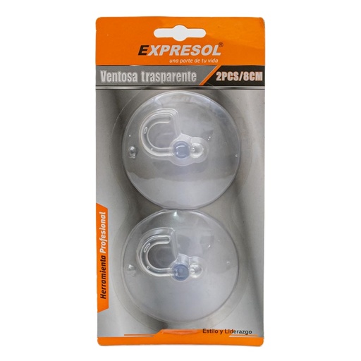 [88093] Ventosa transparente 2 piezas 8cm EXPRESOL