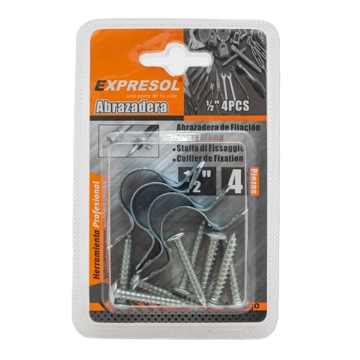 [88176] Paquete de abrazadera 1/2" 4 piezas EXPRESOL