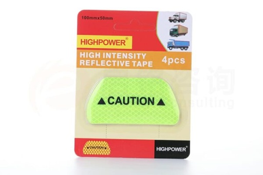 [91300] Cinta reflectiva impermeable “CAUTION” 4ud