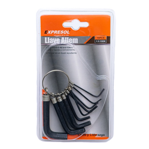 [88109] Llave allen 10 piezas expresol