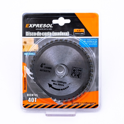 [88132] Disco de corte madera 4.0" 105X22.2mm expresol