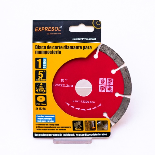 [88134] Disco de corte cerámica seco 5"125mm expresol