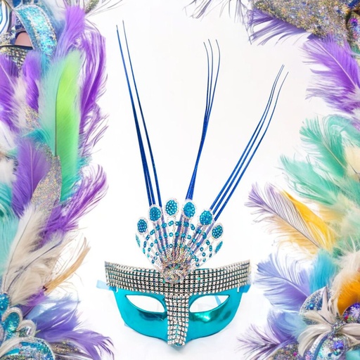 [72462] Mascara de carnaval con pluma