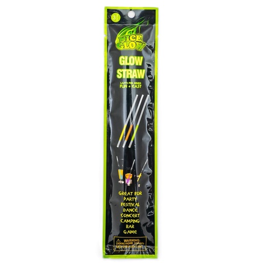[72480] Pajita fluor para tragos 3 piezas NICE GLOW
