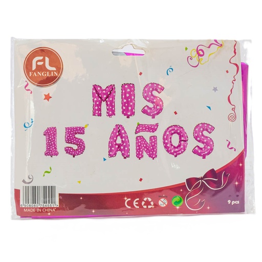 [72123] Globo letras MIS 15 AÑOS