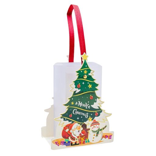 [92465] Caja de regalo navideño con manija 17.5cm