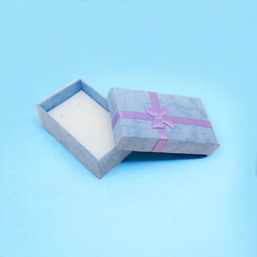 [110029] Cajita de regalo para arito y anillo lila y celeste 5*8cm