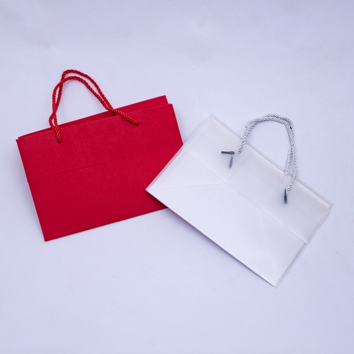 [92347] Bolsa de regalo rojo & trasparente 24*18*15