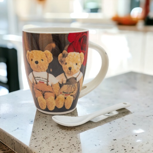 [92438] Taza mas cucharita figura oso 360ml