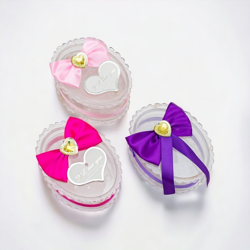 [62057] Cajita de regalo de plástico con moño 8*4cm