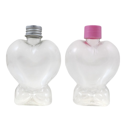 [70730] Botella de plástico forma corazón 1 pieza 10*7cm