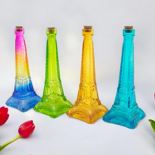 [72106] Botella de vidrio EIFFEL color para souvenirs