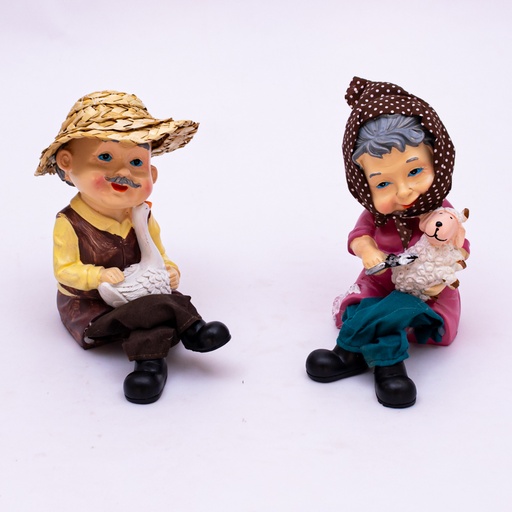 [91380] Chiche abuelos con animales 2pcs