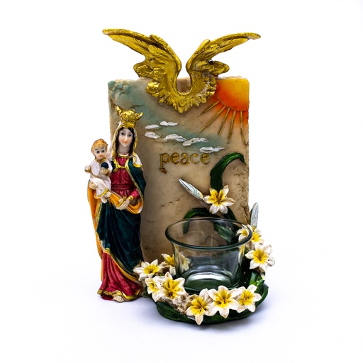 [50417] Chiche santo con porta vela 1pc