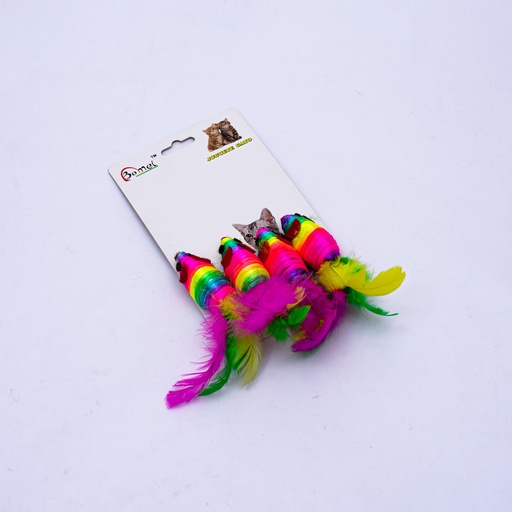 [81482] Juguete para gato 4uds colorido