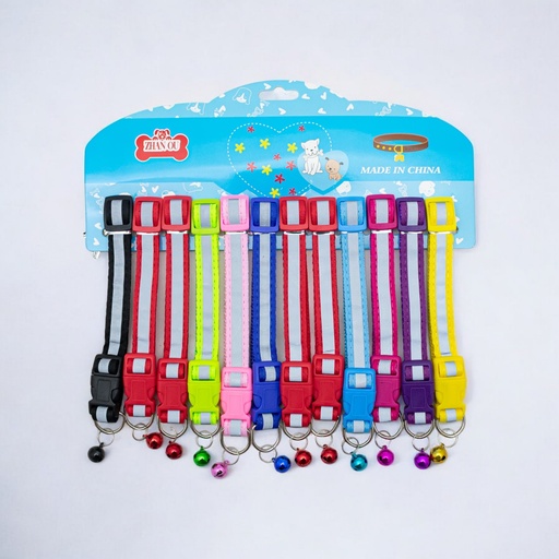 [92100] Collar para mascotas con campanita 12 piezas 21cm