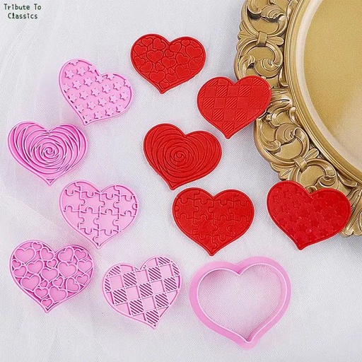 [92371] Molde de corazones 6pc