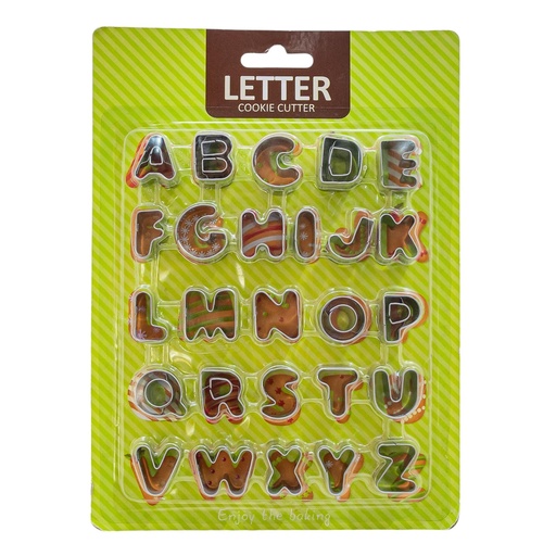[90143] Molde de metal letras 25 piezas