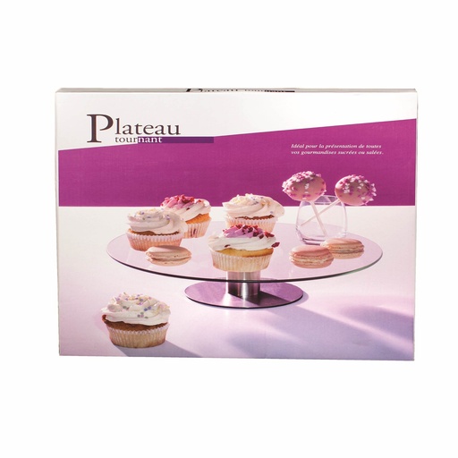 [90443] Estante para torta giratorio de vidrio 35cm