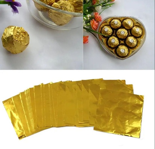 [91273] Papel de aluminio 100 piezas para repostería