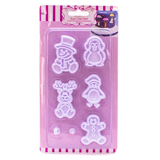 [92138] Molde para galletas navideñas 5pc
