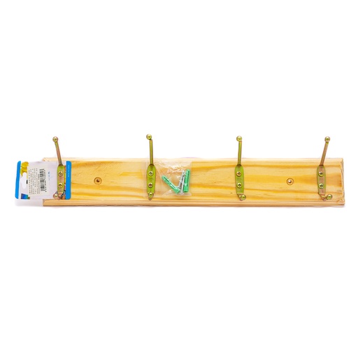 [73005] Gancho de madera fijo 4 cabezas 37cm