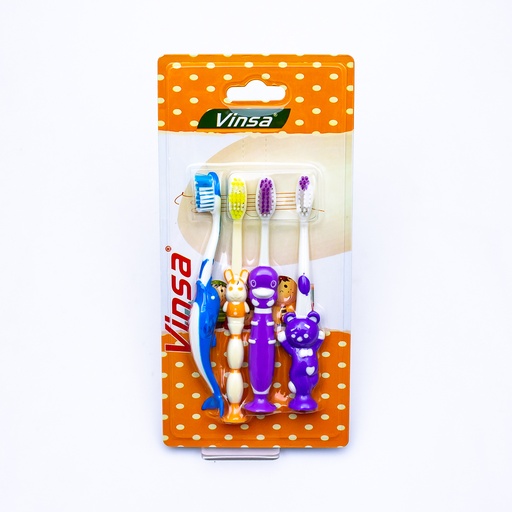 [80052] Cepillo de dientes infantil 4 piezas
