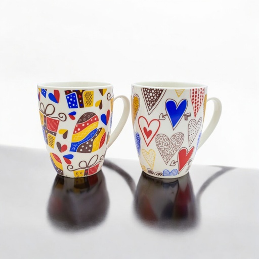 [62673] Taza diseño corazones 8.5*10.5*5.5cm