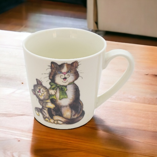 [70461] Taza diseño gato 9.5*9.5*7.7cm