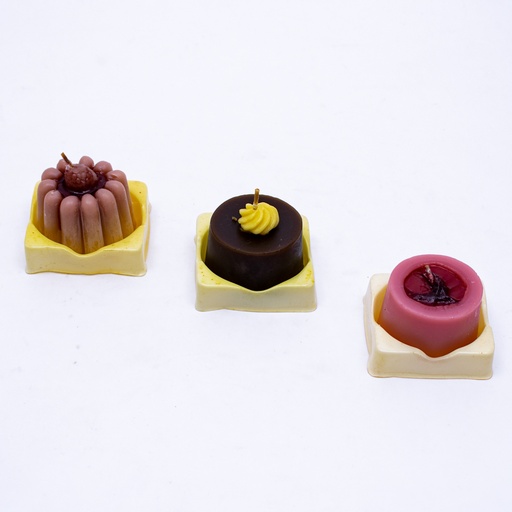 [4264] Vela aromática con diseños postre