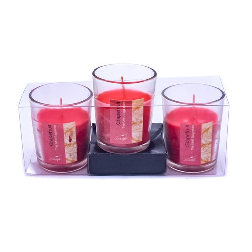 [62534] Velas en frasco 3 piezas