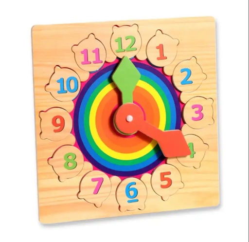 [90765] Rompecabeza reloj de madera