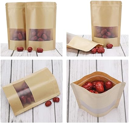 [91467] Bolsa hermético de papel kraft 18*26cm 30 piezas