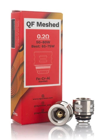[VQFMESH] VAPORESSO QF MESHED 0.2OHM COIL HEAD 3/PACK