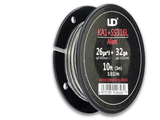 [UDALIENWIRE] UD ALIEN WIRE KA1+SS316L[26GA*3+32GA] 3.6OHM/M 9FT