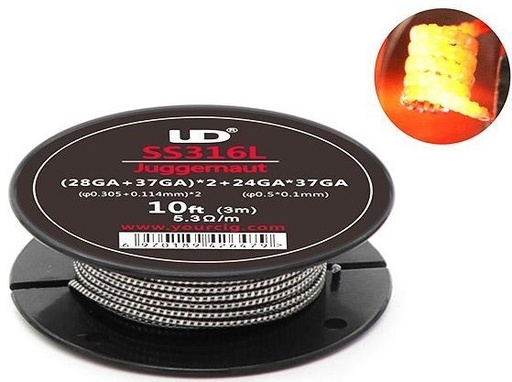 [UDJUGGERSS] UD JGRNAUT SS316L(28+37GA)*2+24GA*37GA 5.3OHM/10FT