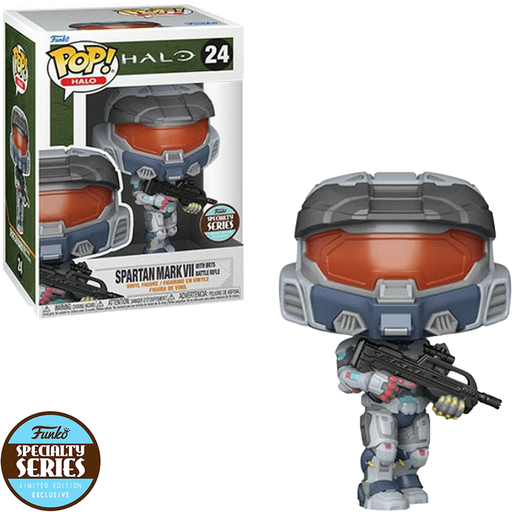 FUNKO POP HALO EXCLUSIVO - SPARTAN MARK VII CON RIFLE DE BATALLA BR74 24