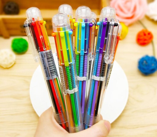 [70675] Boligrafo creativa de 6 colores 2pc