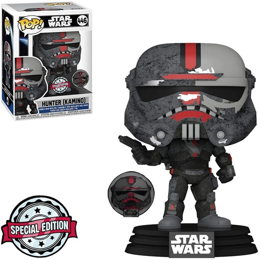 FUNKO POP STAR WARS THE BAD BATCH EXCLUSIVO - CAZADOR CON PIN 446
