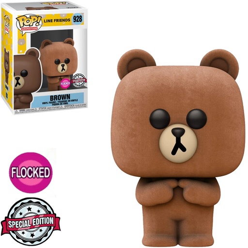 FUNKO POP LINE AMIGOS EXCLUSIVO - MARRÓN 928 (FLOCKED)