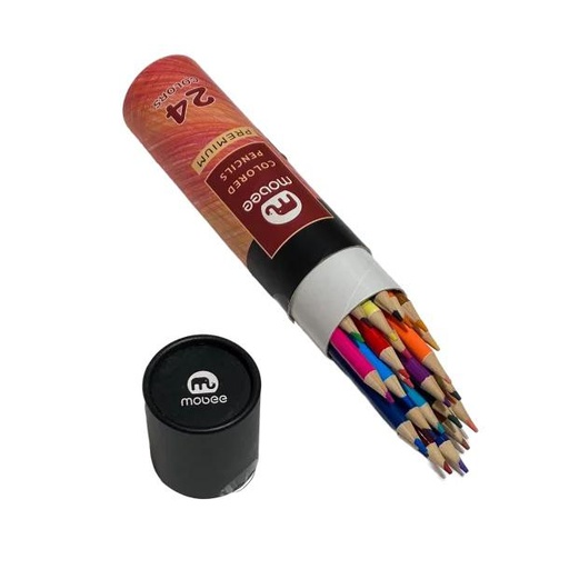[k002b24] Lapiz de color premium  MOBEE 24PC