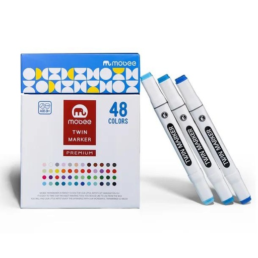[92220] Marcador + pincel con caja MOBEE 48pc twin marker
