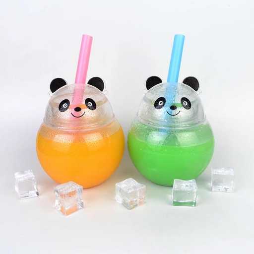 [90514] Vaso panda con pajita