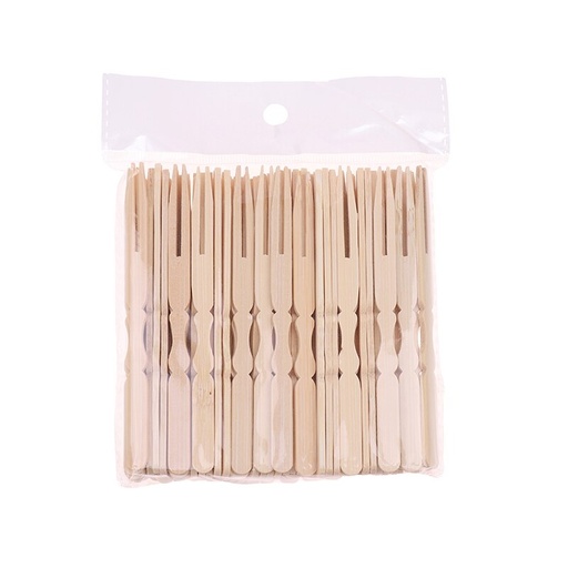 [70155] Mini tenedor de bambu 45PC