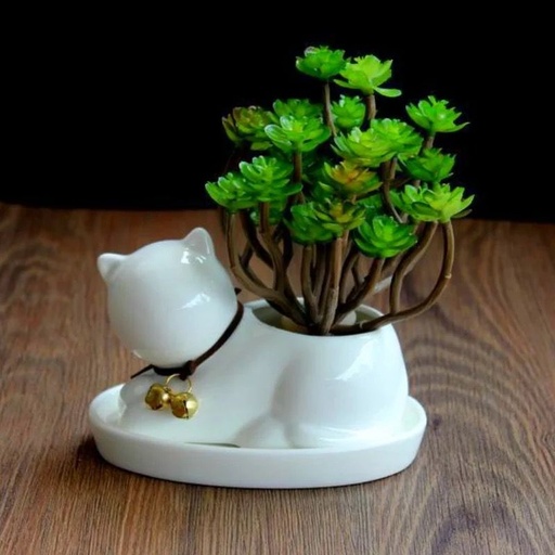 [99173] Maceta diseño gatito con base 12cm