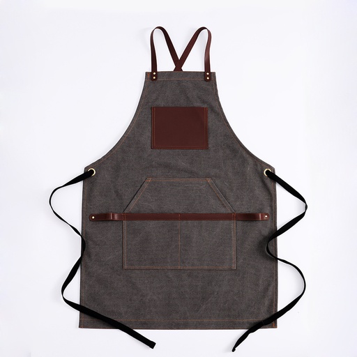 [92656] Delantal tela de jeans con bolsillo