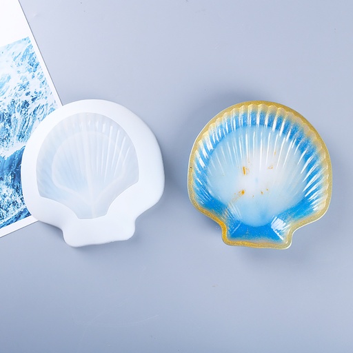 [DY112] Molde de silicona forma bandeja concha de mar