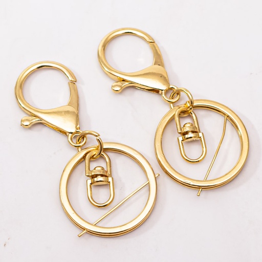 [DY141] Accesorio llavero con gancho dorado 5pc